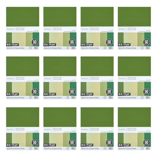 12 Pack: Forest Cardstock Paper Pad by Recollections™, 8.5" x 11"